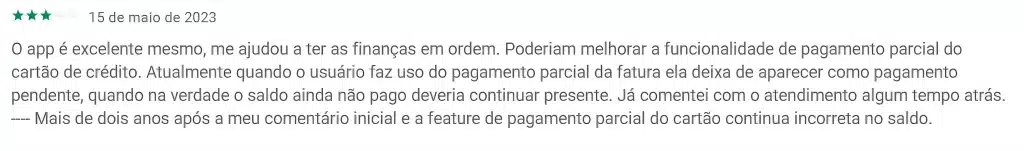 Avaliação do app de finanças Organizze