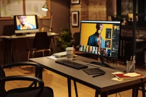 Mesa de Home Office para fotografos e designers gráficos