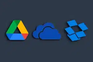 Aplicativos de armazenamento Google Drive e OneDrive