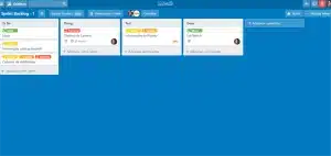 Exemplo de organização no trello