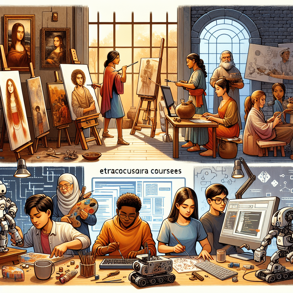 Da arte à codificação: explorando a variedade de cursos extracurriculares disponíveis