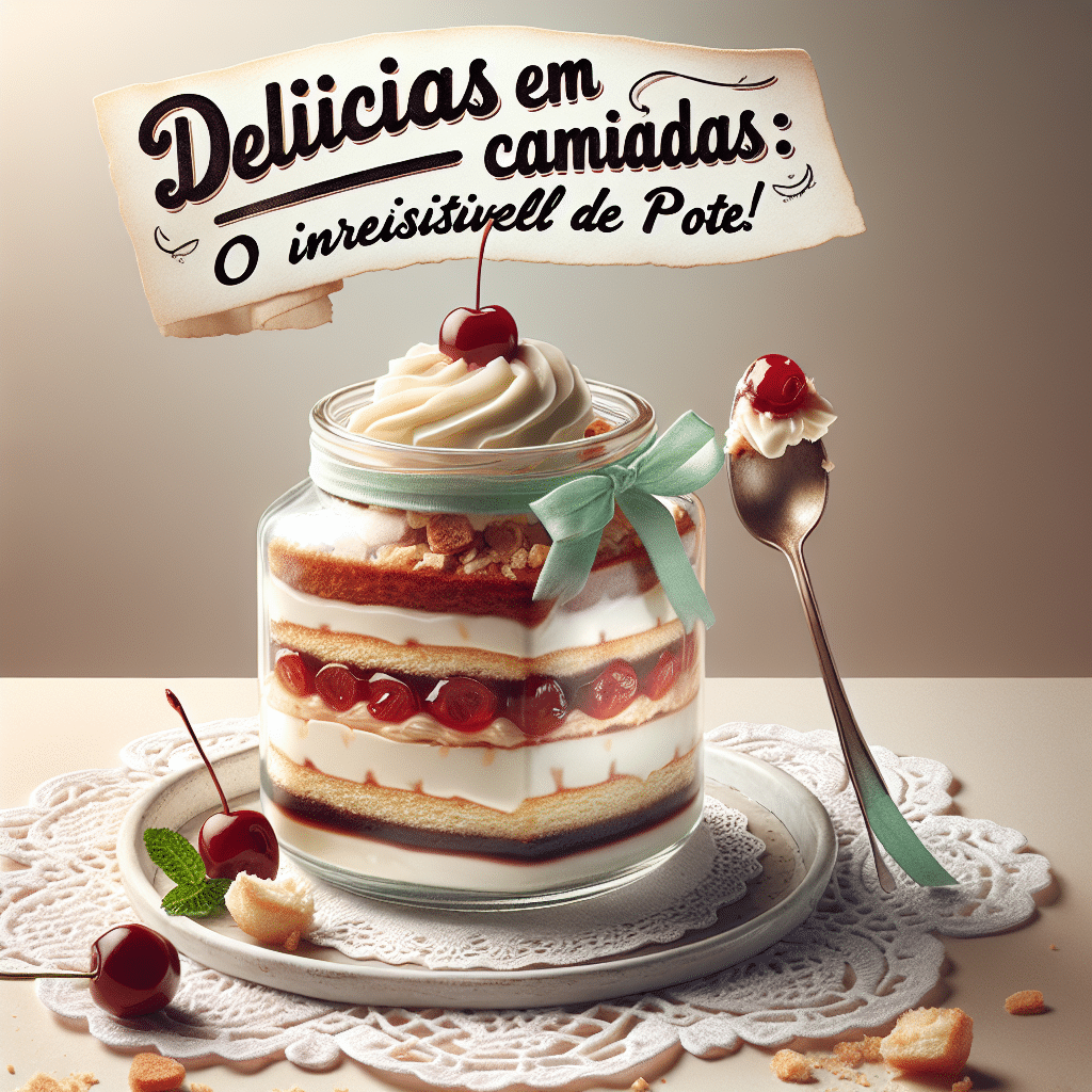 Delícias em Camadas: O Irresistível Bolo de Pote!